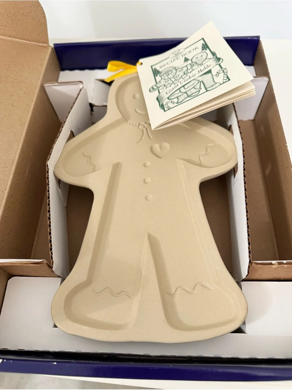 BROWN BAG Cookie Art 1997 Giant Gingerbread Man Cookie Mold w/Recipe Book & Box